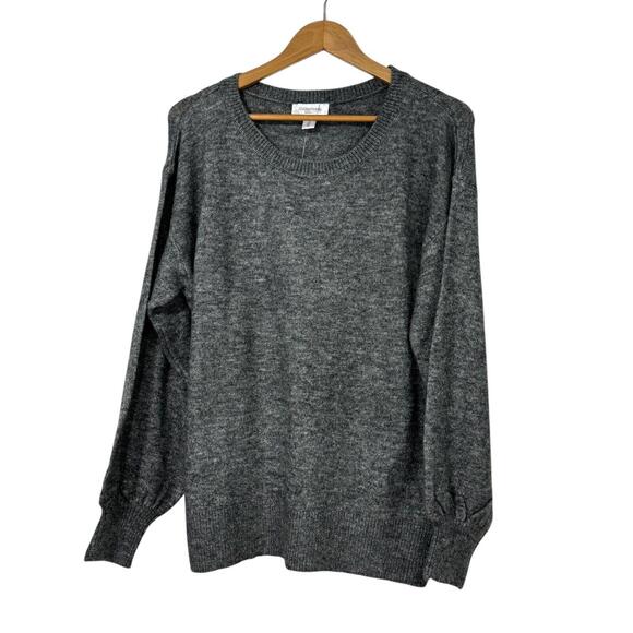 Motherhood Maternity Women’s Size Medium Dark Gray Crew Neck Sweater New - Picture 1 of 8